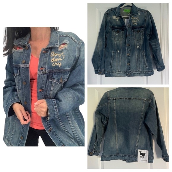 New! Sandrine Rose x Free People boys don’t cry Jean Jacket nwt 18295 - Picture 1 of 15